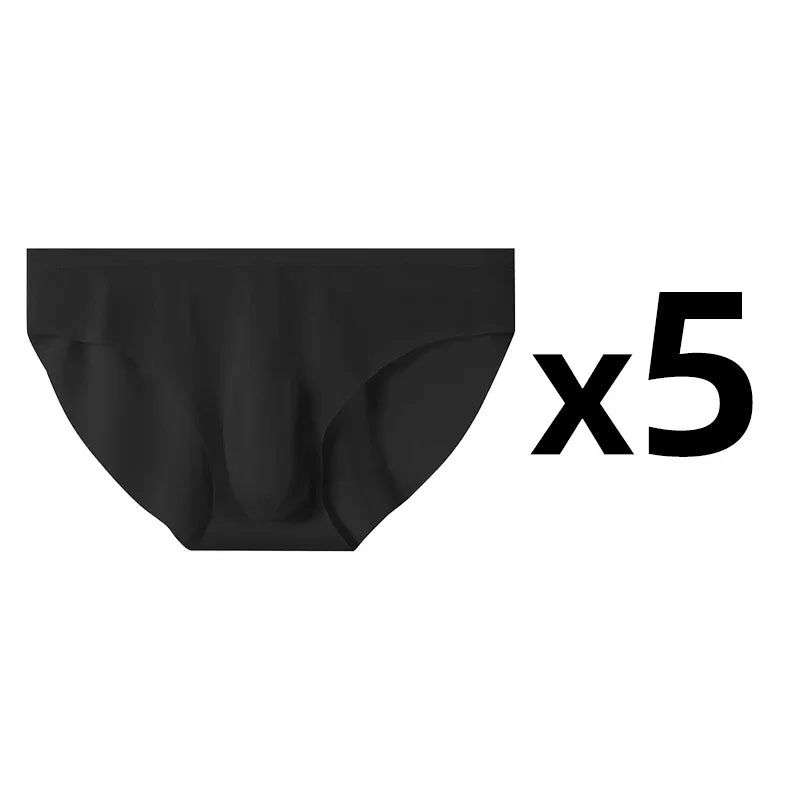 Pack de 5 Calzoncillos de Seda de Hielo para Hombre - Transpirables y de Secado Rápido