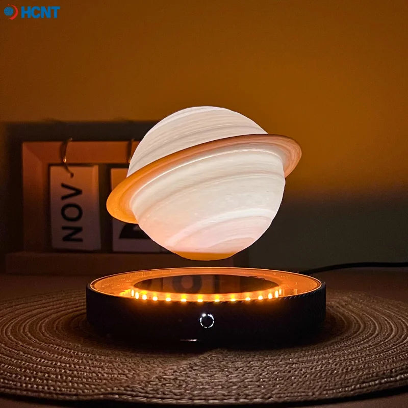 3D Levitating Saturn Lamp Floating Planet Lamp Magnetic Levitation Desk Light with Luminous Base Unique Home Decor For Office Gi