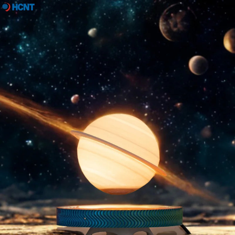 3D Levitating Saturn Lamp Floating Planet Lamp Magnetic Levitation Desk Light with Luminous Base Unique Home Decor For Office Gi