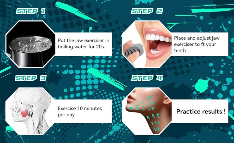 Ejercitador de Mandíbula de Silicona - Tonificador Facial y Entrenador Muscular