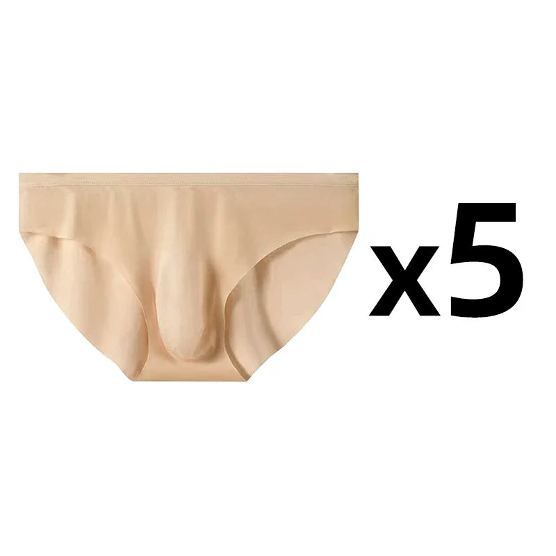 Pack de 5 Calzoncillos de Seda de Hielo para Hombre - Transpirables y de Secado Rápido