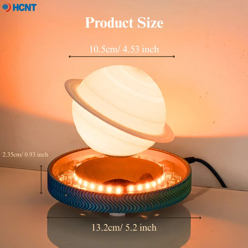 3D Levitating Saturn Lamp Floating Planet Lamp Magnetic Levitation Desk Light with Luminous Base Unique Home Decor For Office Gi