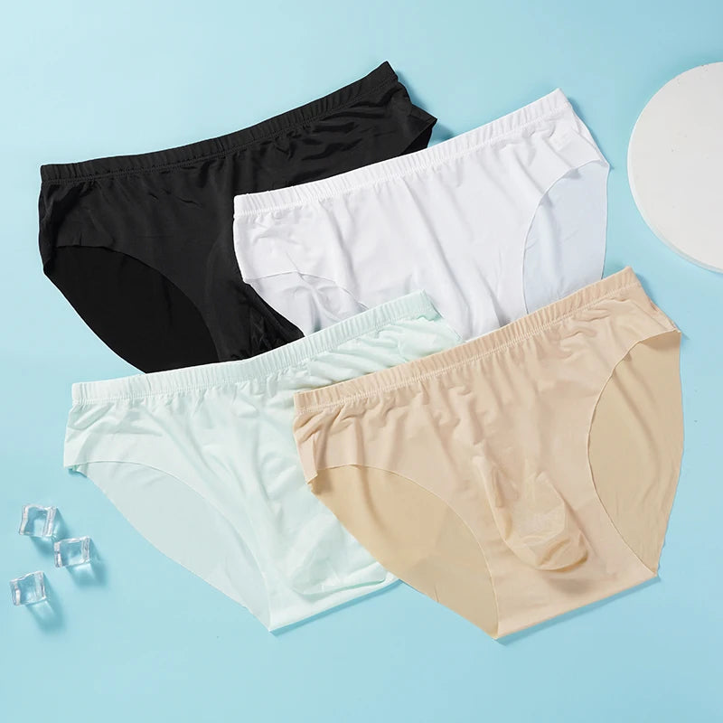 Pack de 5 Calzoncillos de Seda de Hielo para Hombre - Transpirables y de Secado Rápido