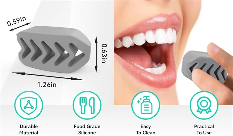 Ejercitador de Mandíbula de Silicona - Tonificador Facial y Entrenador Muscular