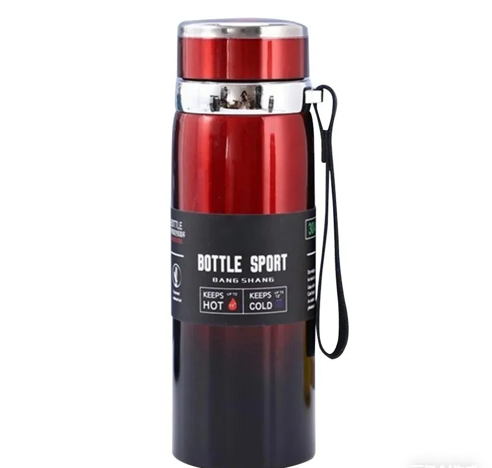 Botella Térmica de Acero Inoxidable 1L - Mantiene Frío 24h y Caliente 12h