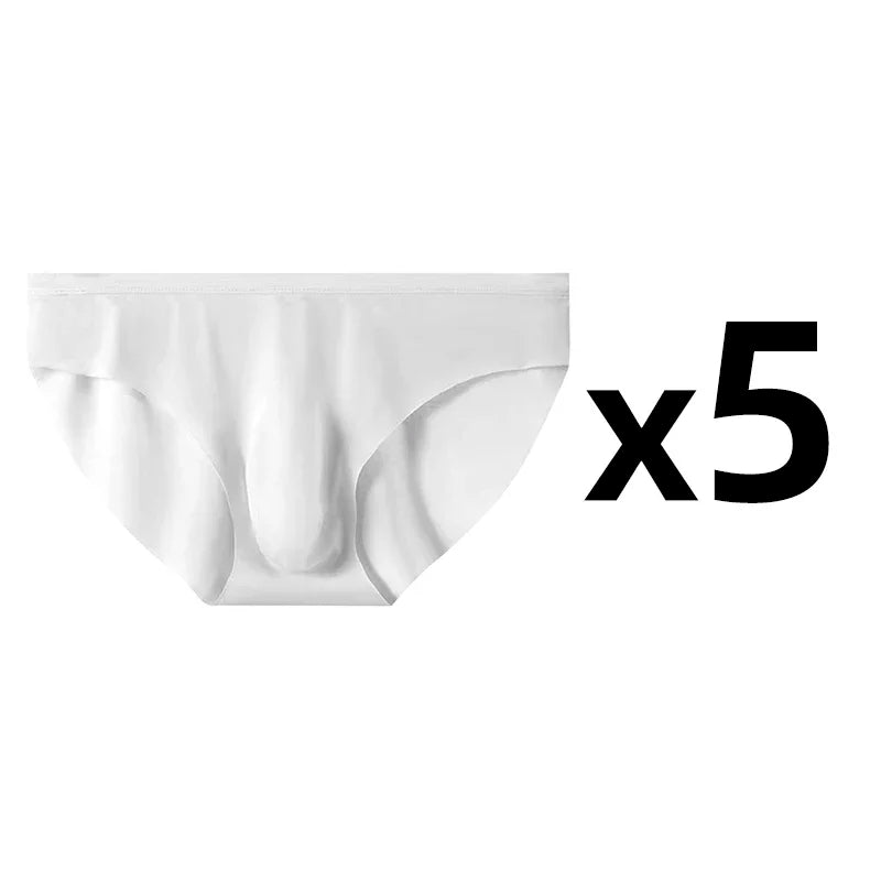 Pack de 5 Calzoncillos de Seda de Hielo para Hombre - Transpirables y de Secado Rápido