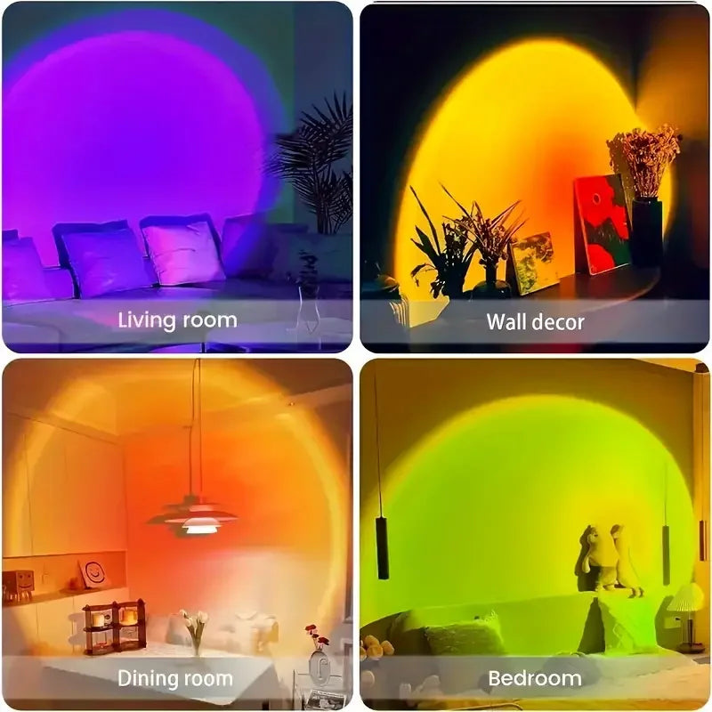 Sunset Lamp Projection Led Lights with Remote 16 Colors Night Light for Photography Selfie Party Home Living Room Bedroom Decor