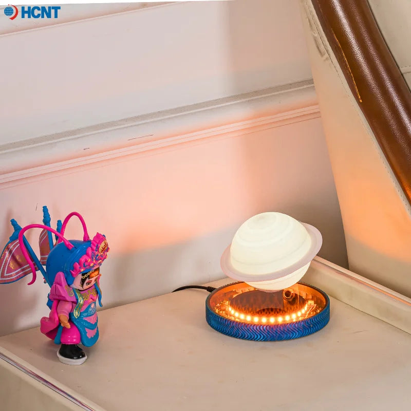 3D Levitating Saturn Lamp Floating Planet Lamp Magnetic Levitation Desk Light with Luminous Base Unique Home Decor For Office Gi