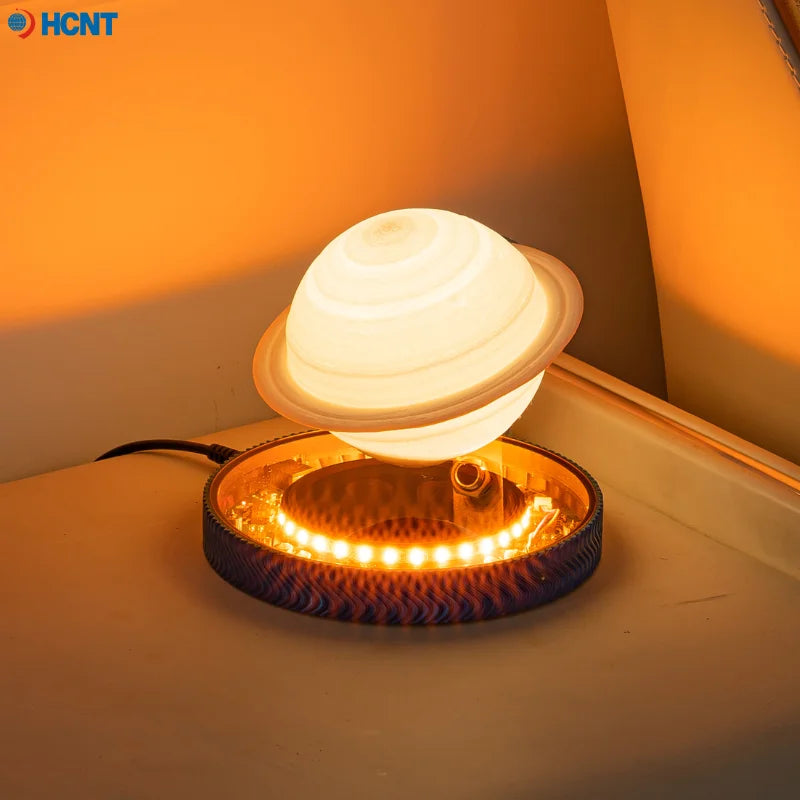 3D Levitating Saturn Lamp Floating Planet Lamp Magnetic Levitation Desk Light with Luminous Base Unique Home Decor For Office Gi