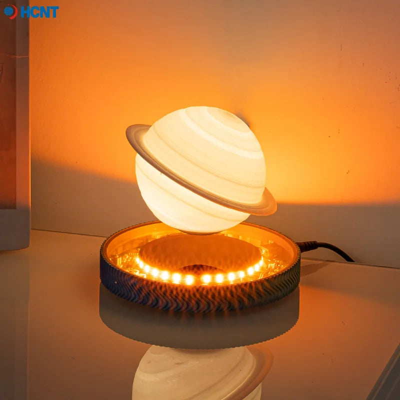 3D Levitating Saturn Lamp Floating Planet Lamp Magnetic Levitation Desk Light with Luminous Base Unique Home Decor For Office Gi