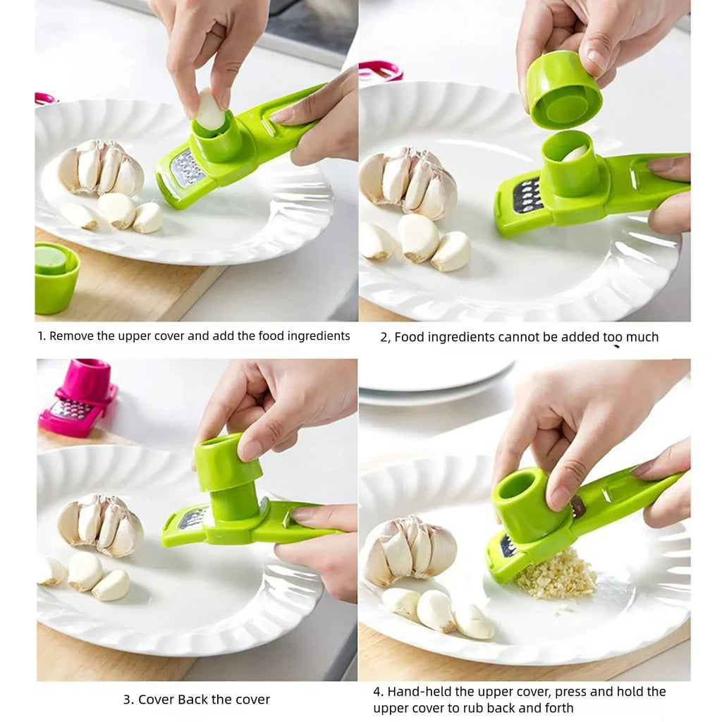 Rallador Manual de Ajo y Jengibre - Utensilio de Cocina Multifuncional