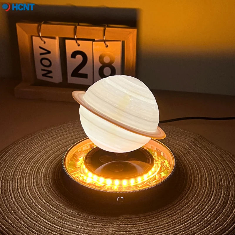 3D Levitating Saturn Lamp Floating Planet Lamp Magnetic Levitation Desk Light with Luminous Base Unique Home Decor For Office Gi